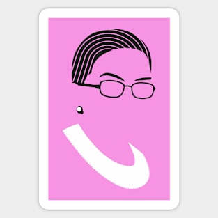 Ruth Bader Ginsburg Minimalist Design Sticker